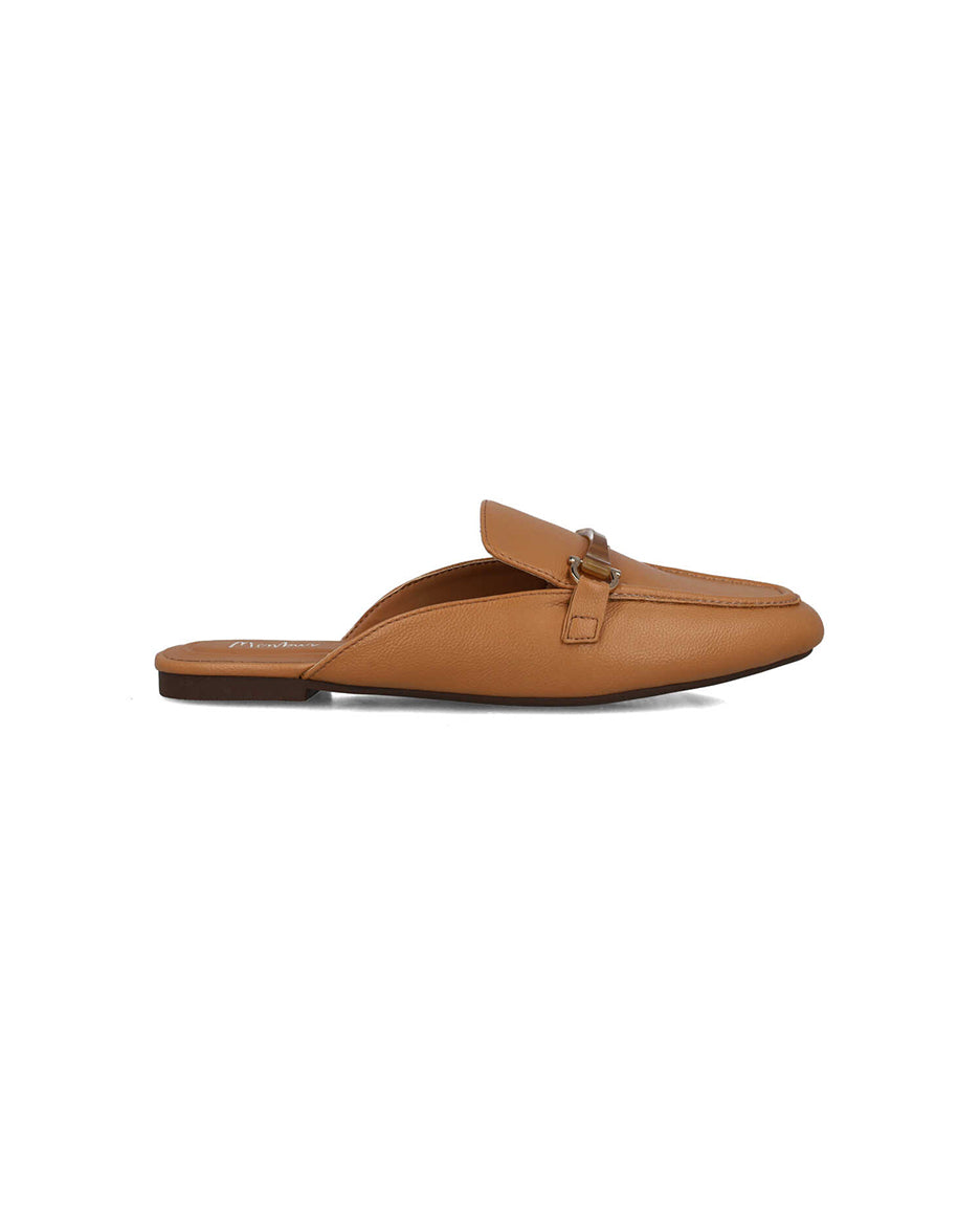 Brown Slipper Mules With Gold Hardware_25560_22_01