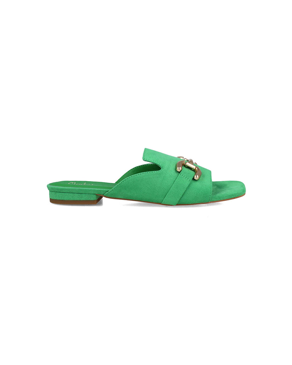 Green Open-Toe Mule Slippers_25569_64_01