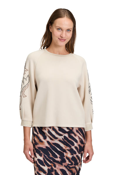 Betty Barclay_Pastel Sand_Sweat Long 3/4 Sleeve_2582-1499_9104_01