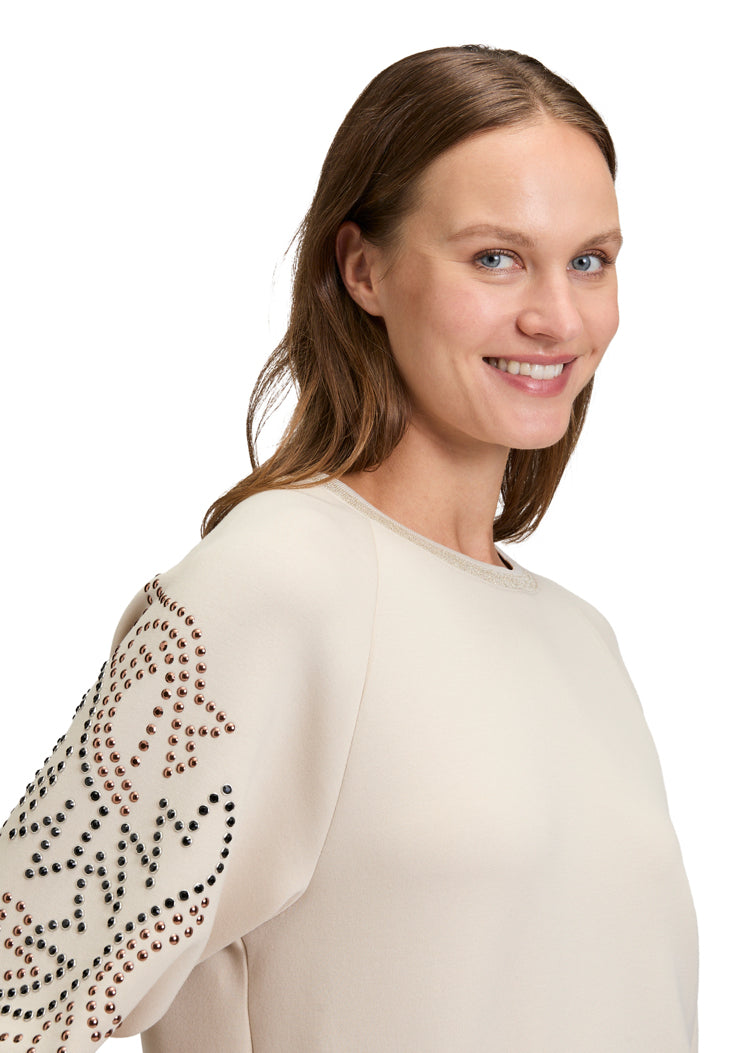 Betty Barclay_Pastel Sand_Sweat Long 3/4 Sleeve_2582-1499_9104_04