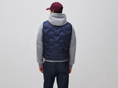 Benetton Dark Blue Men Padded Sleeveless Jacket SKU: 25VFUJ00X_016 Image 02