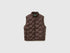 Benetton Dark Brown Men Padded Sleeveless Jacket SKU: 25VFUJ00X_16M Image 01