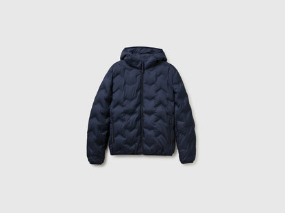 Benetton Dark Blue Men Regular Fit Padded Down Jacket SKU: 25VFUN07J_016 Image 01