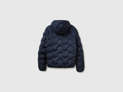 Benetton Dark Blue Men Regular Fit Padded Down Jacket SKU: 25VFUN07J_016 Image 02