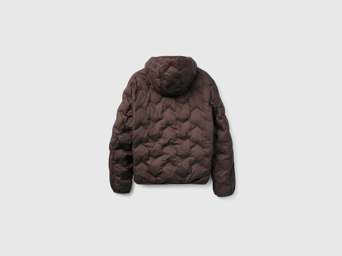 Benetton Dark Brown Men Regular Fit Padded Down Jacket SKU: 25VFUN07J_16M Image 02