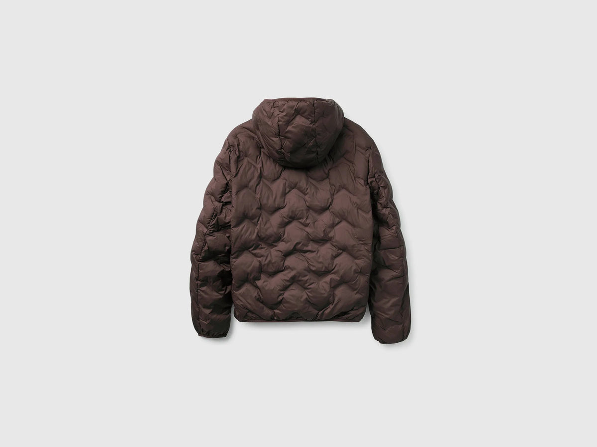 Benetton Dark Brown Men Regular Fit Padded Down Jacket SKU: 25VFUN07J_16M Image 02
