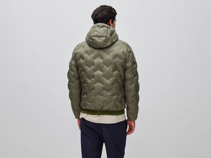 Benetton Military Green Men Regular Fit Padded Down Jacket SKU: 25VFUN07J_1Z9 Image 02