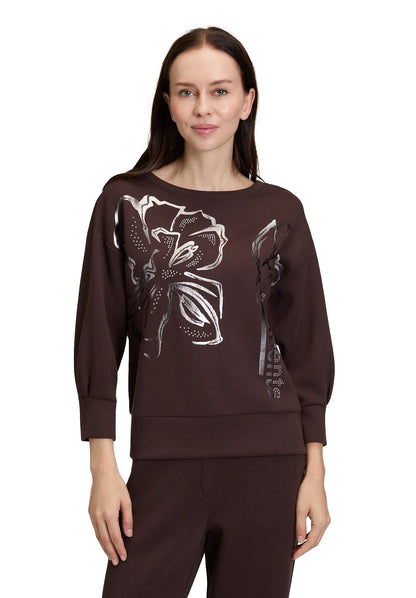 Betty Barclay_Light Maroon_Sweat Short 3/4 Sleeve_2610-1499_7410_01