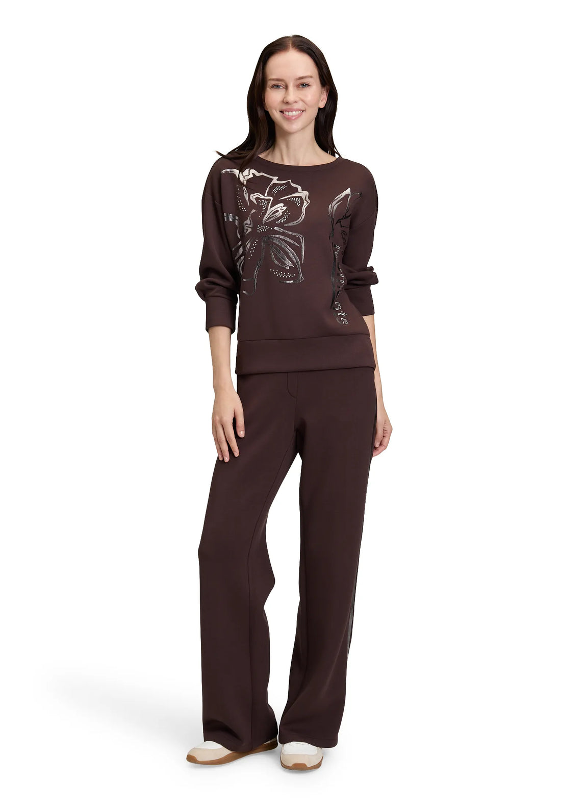 Betty Barclay_Light Maroon_Sweat Short 3/4 Sleeve_2610-1499_7410_02