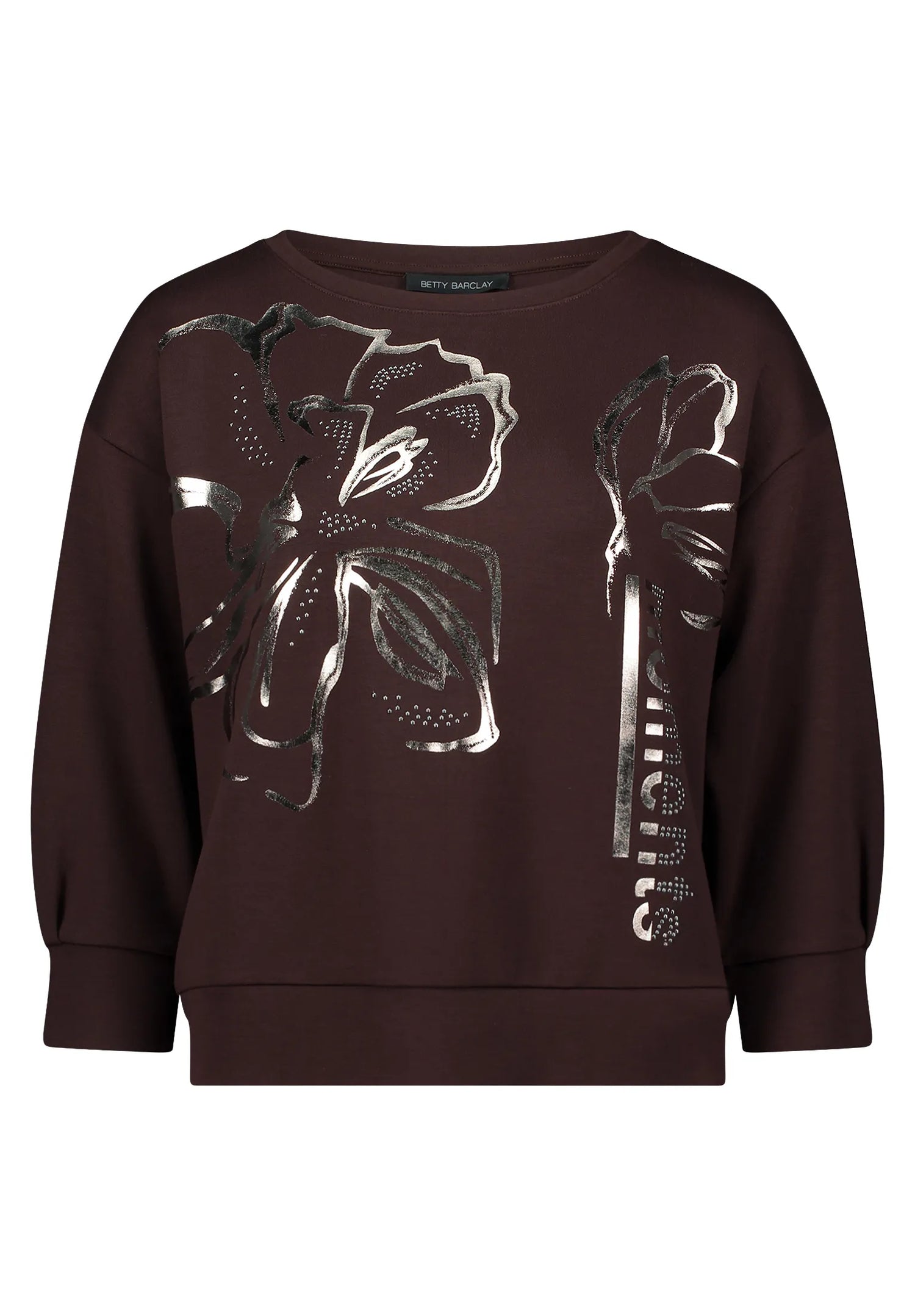 Betty Barclay_Light Maroon_Sweat Short 3/4 Sleeve_2610-1499_7410_04