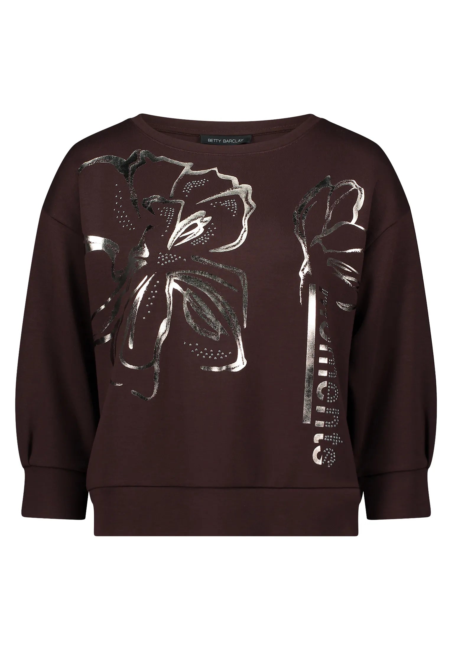 Betty Barclay_Light Maroon_Sweat Short 3/4 Sleeve_2610-1499_7410_04