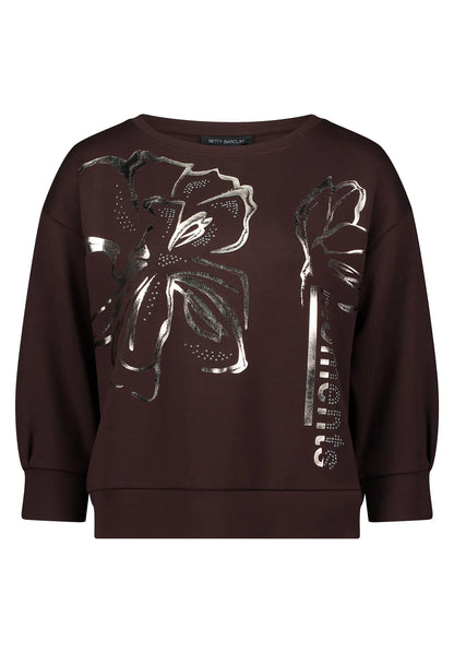 Betty Barclay_Light Maroon_Sweat Short 3/4 Sleeve_2610-1499_7410_04