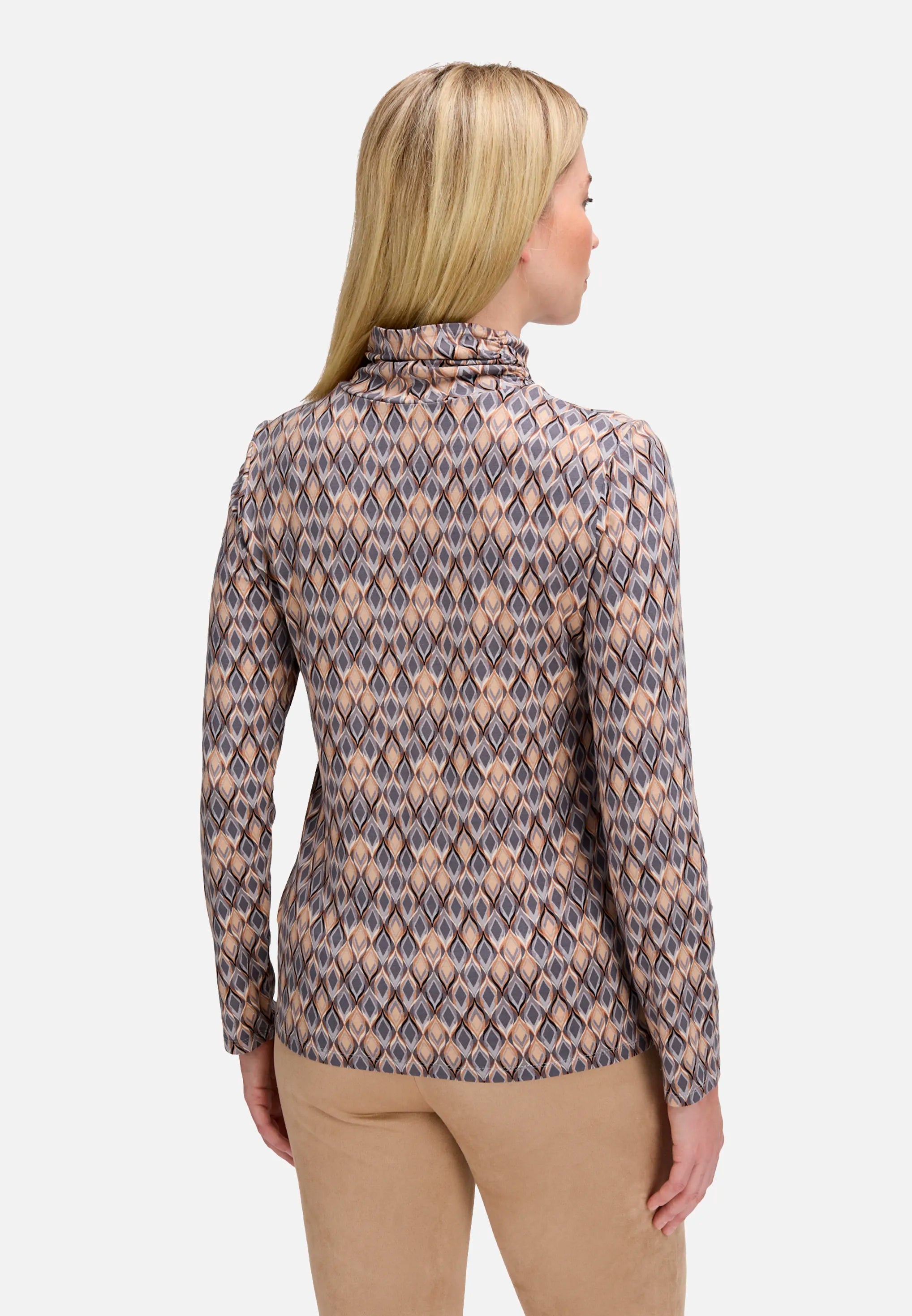Betty Barclay_Grey/Beige_Turtleneck Shirt with Stand-Up Collar_2613-1483_9876_03