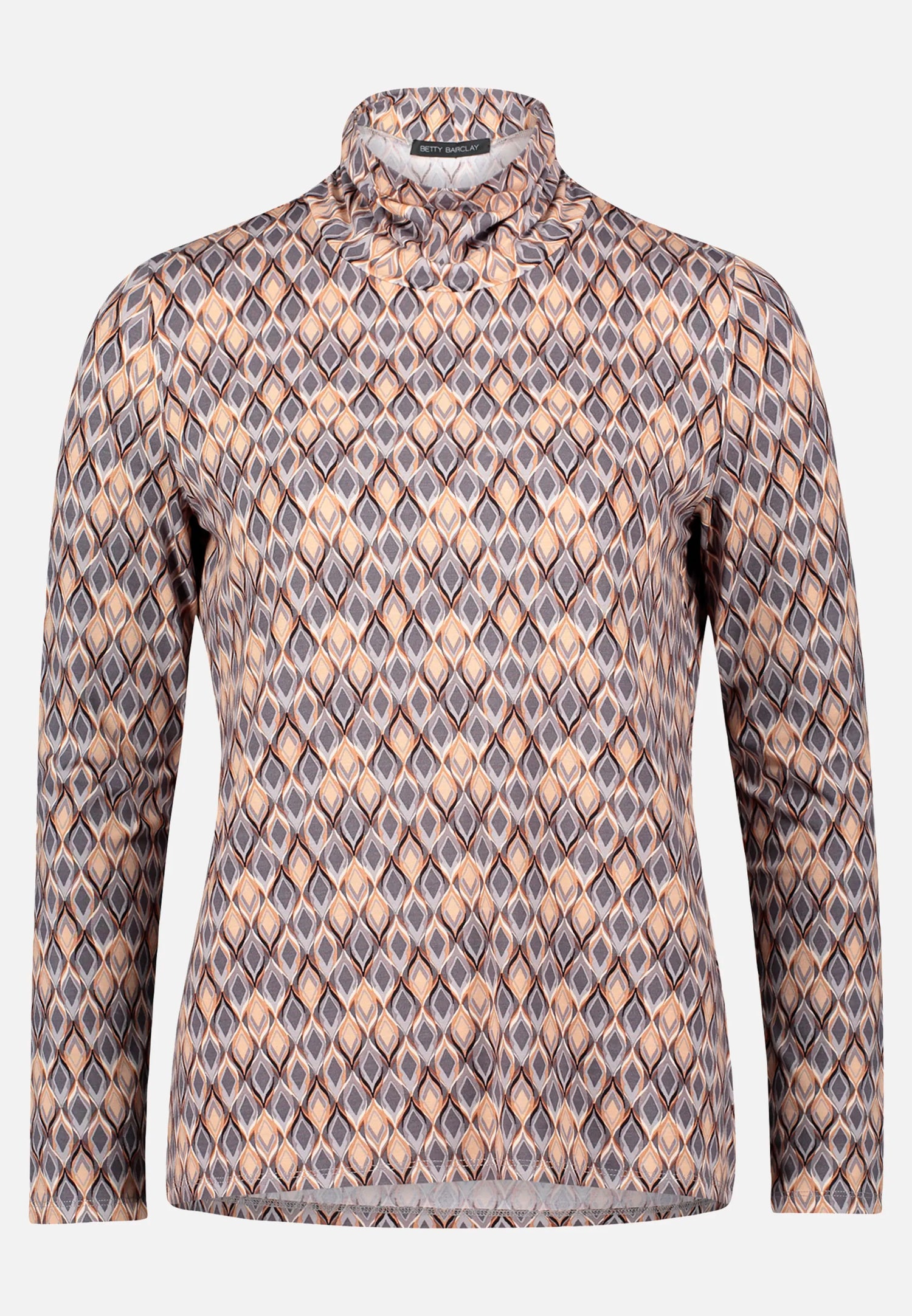 Betty Barclay_Grey/Beige_Turtleneck Shirt with Stand-Up Collar_2613-1483_9876_04