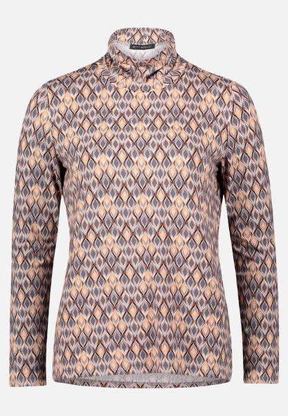 Betty Barclay_Grey/Beige_Turtleneck Shirt with Stand-Up Collar_2613-1483_9876_04