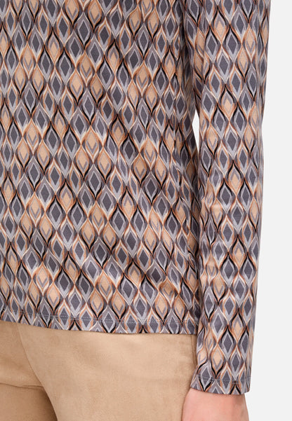 Betty Barclay_Grey/Beige_Turtleneck Shirt with Stand-Up Collar_2613-1483_9876_07