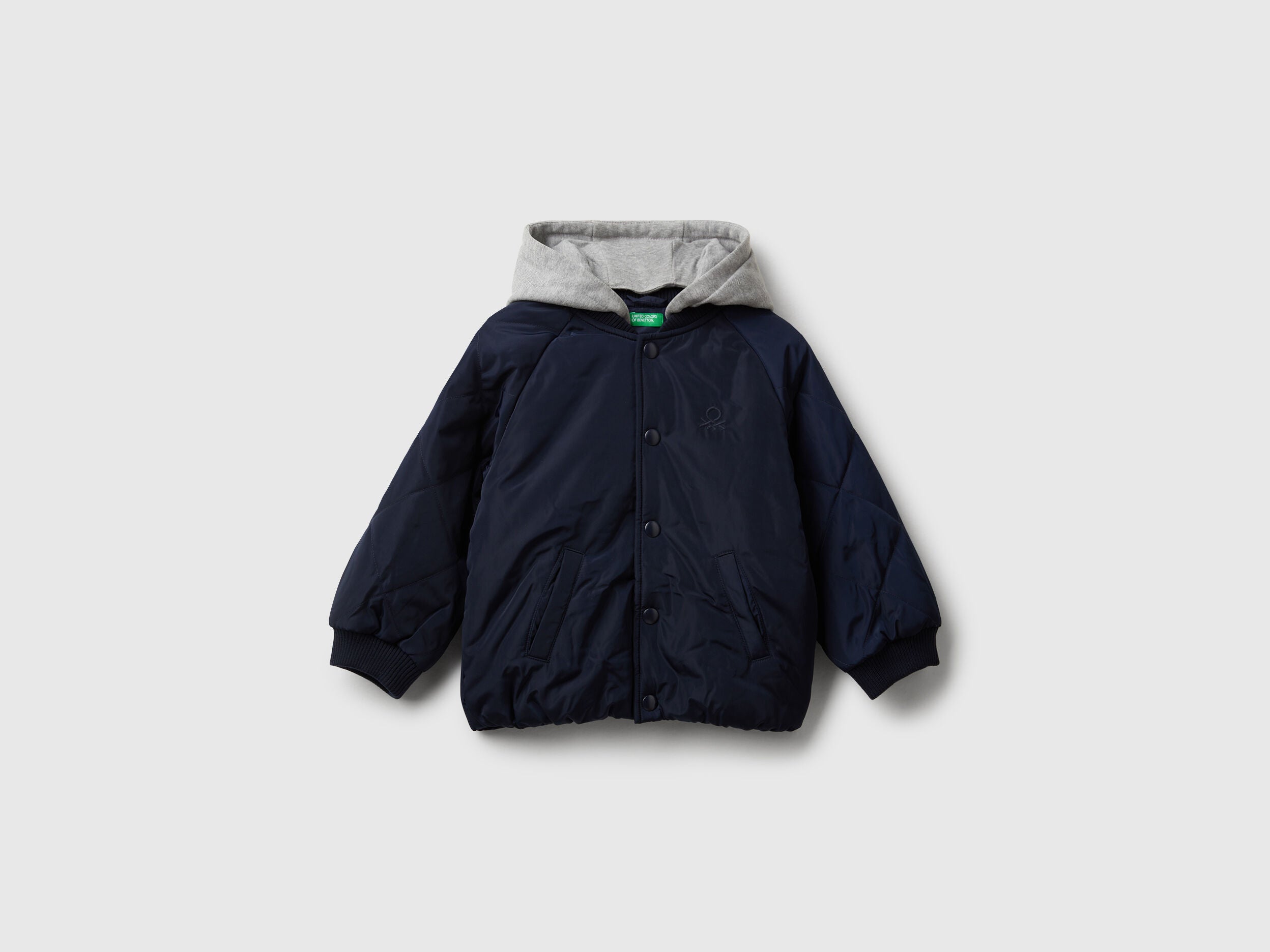 Benetton_Dark Blue_Bomber Jacket with Detachable Hood_26JDGN040_016_01