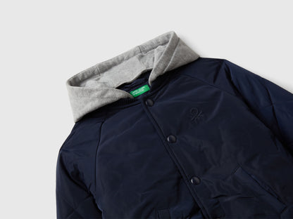 Benetton_Dark Blue_Bomber Jacket with Detachable Hood_26JDGN040_016_03