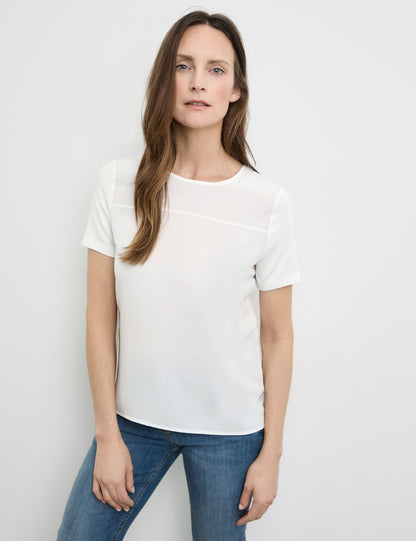 T-Shirt With Fabric Panelling_270084-44086_99700_03