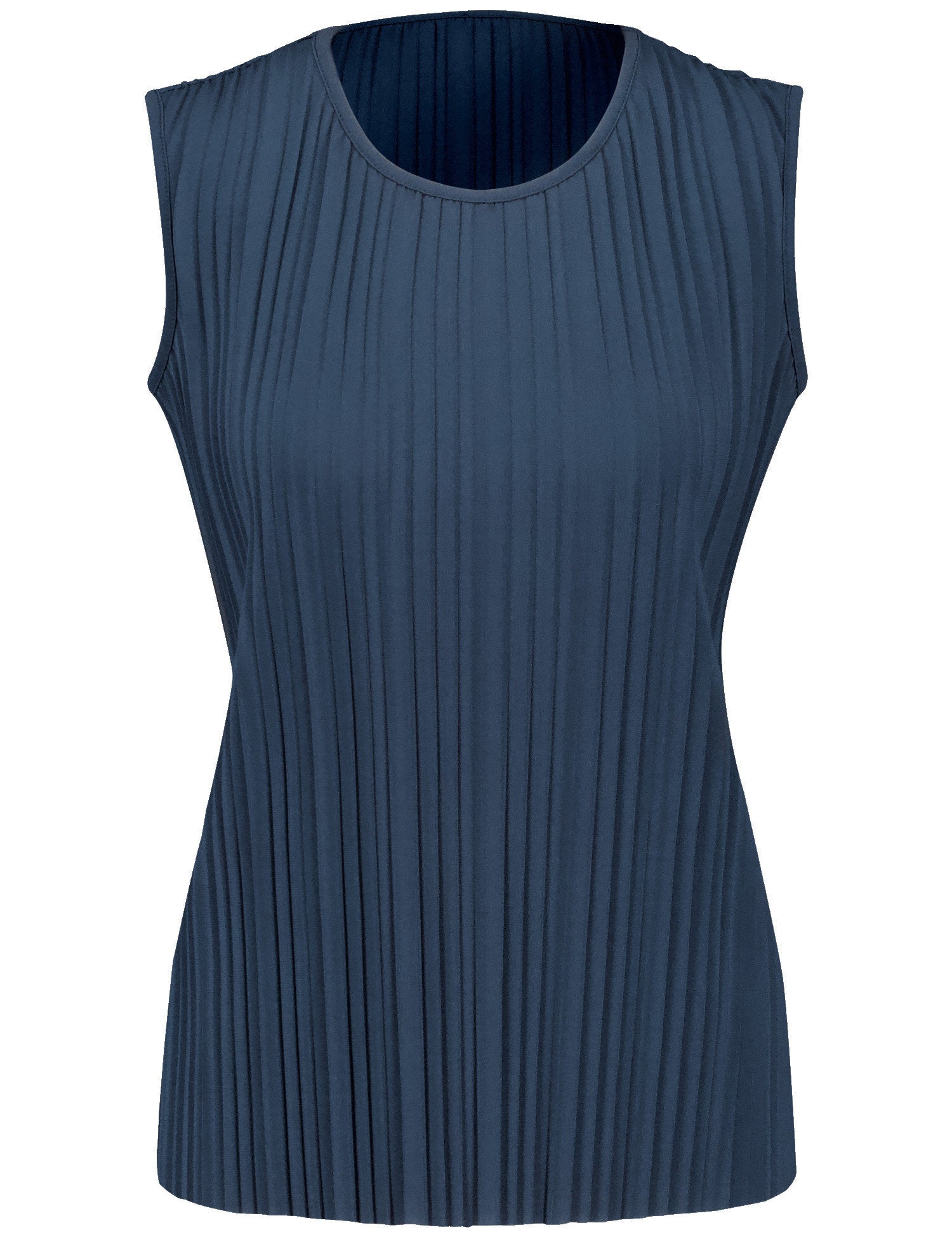 Sleeveless Pleated Blouse With Stretch For Comfort_270145-44084_80936_07