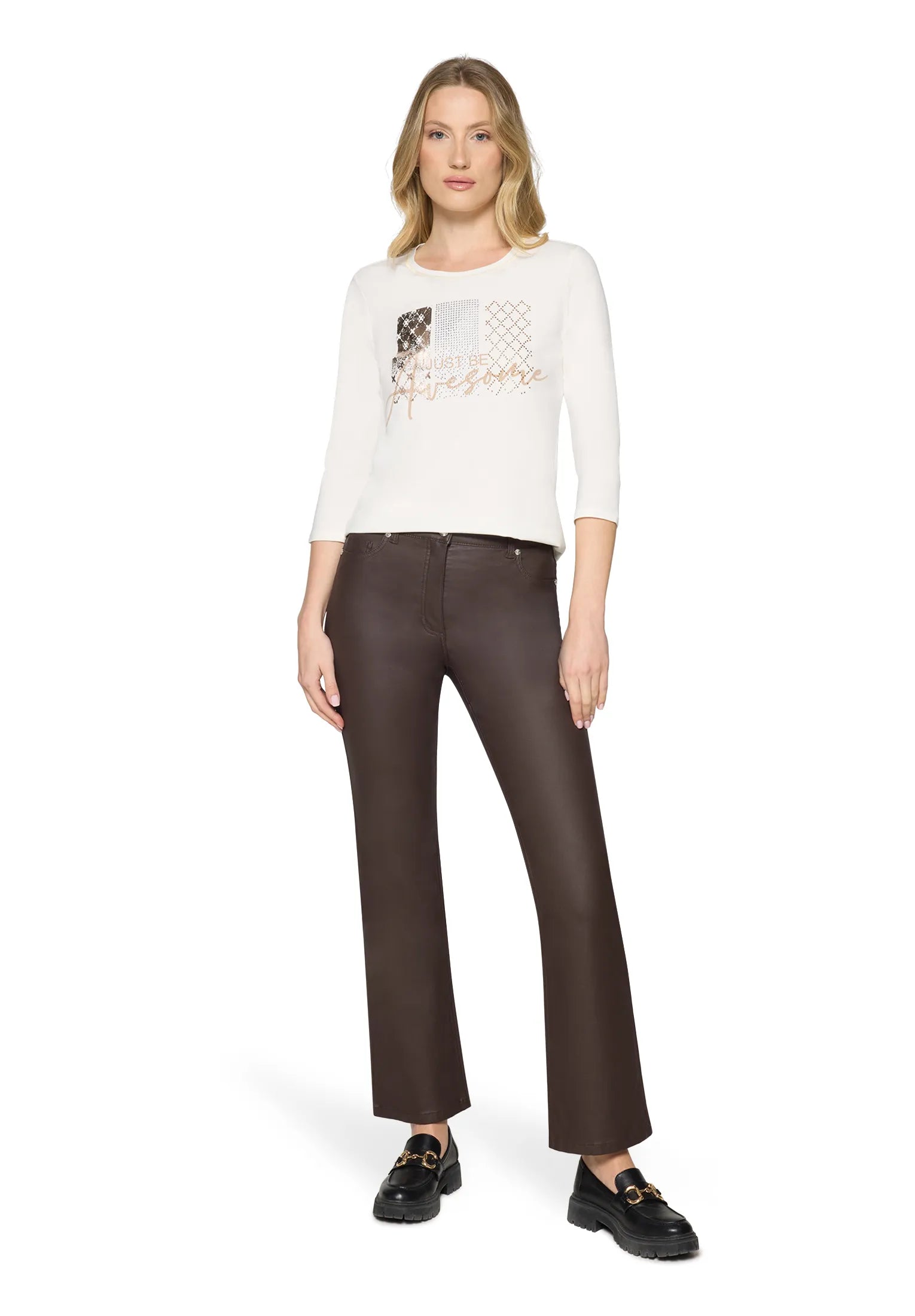 Betty Barclay Patch Cream/Nature Women Basic T-Shirt 3/4 Sleeve SKU: 2724-1092_1916 Image 02