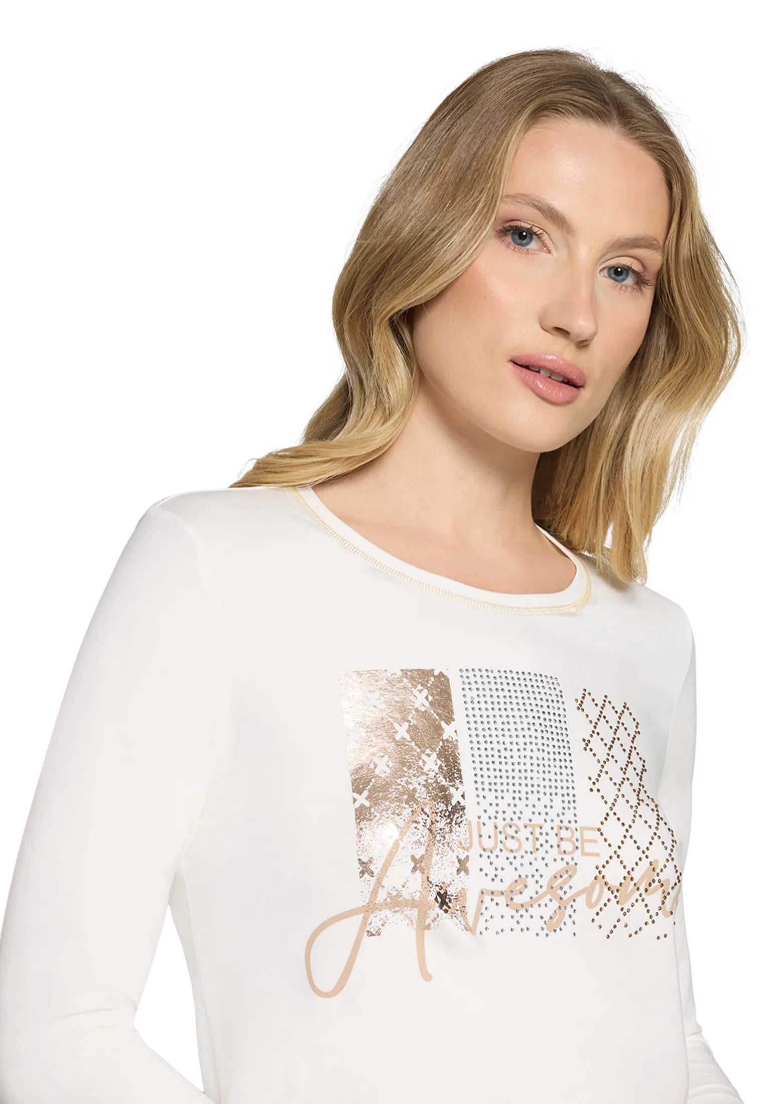 Betty Barclay Patch Cream/Nature Women Basic T-Shirt 3/4 Sleeve SKU: 2724-1092_1916 Image 04