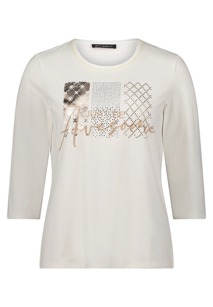 Betty Barclay Patch Cream/Nature Women Basic T-Shirt 3/4 Sleeve SKU: 2724-1092_1916 Image 06