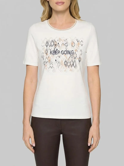 Betty Barclay Patch Cream/Silver Women Basic Shirt with Placement SKU: 2727-1092_1995 Image 00