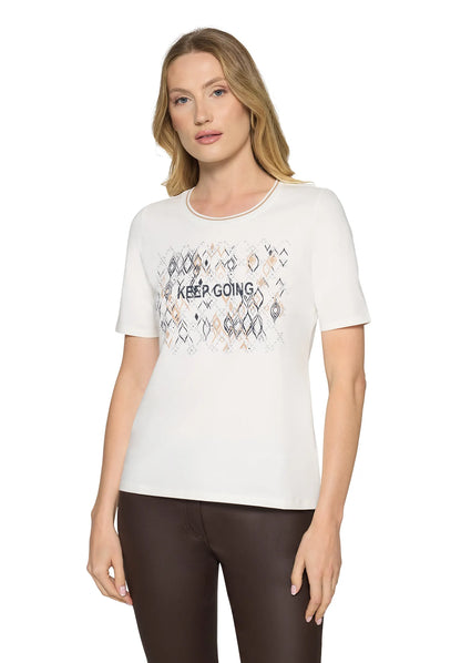 Betty Barclay Patch Cream/Silver Women Basic Shirt with Placement SKU: 2727-1092_1995 Image 01