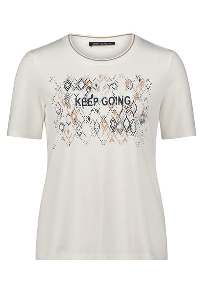 Betty Barclay Patch Cream/Silver Women Basic Shirt with Placement SKU: 2727-1092_1995 Image 06