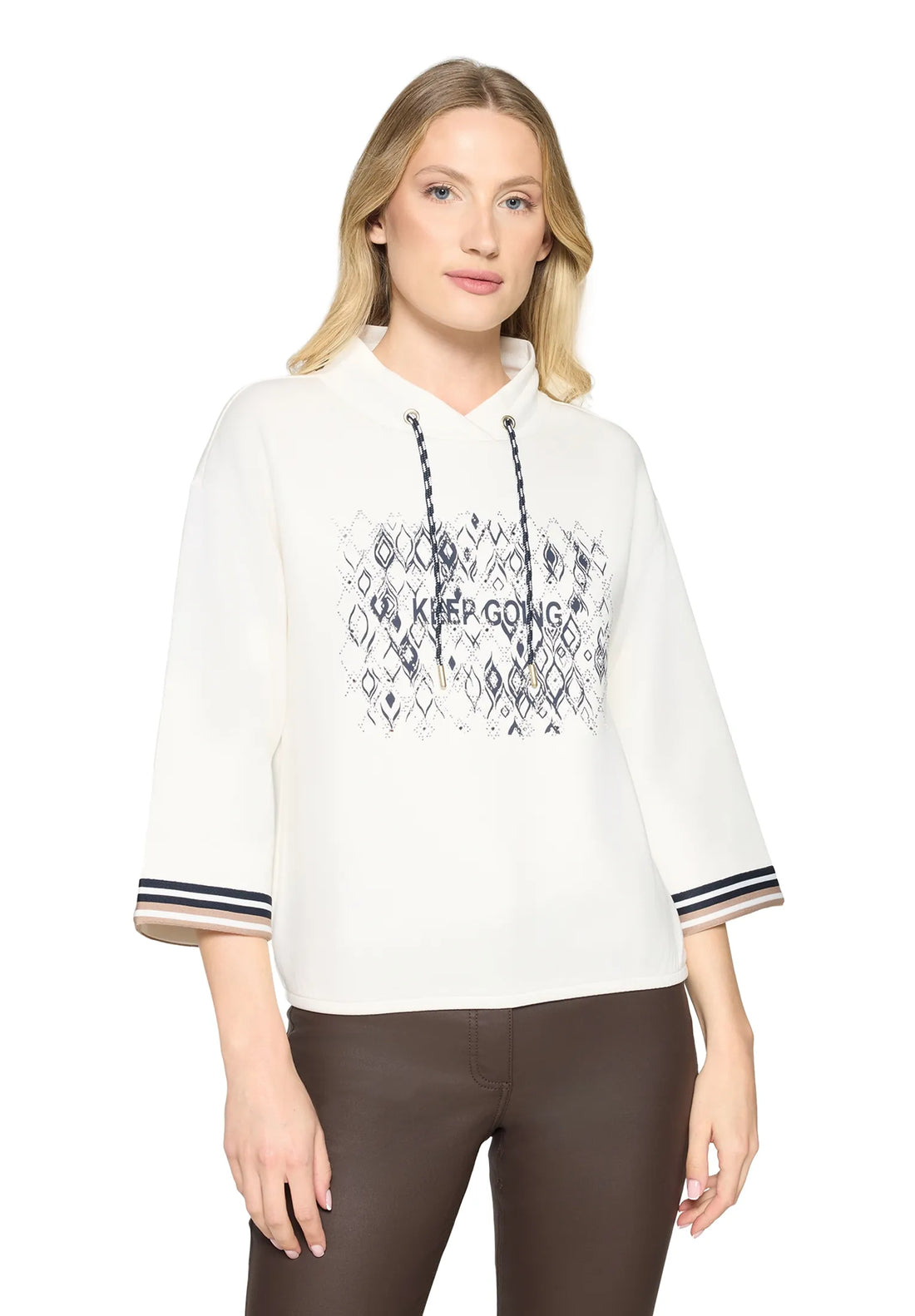 Betty Barclay Offwhite Women Sweatshirt 3/4 Sleeve SKU: 2731-1499_1014 Image 01