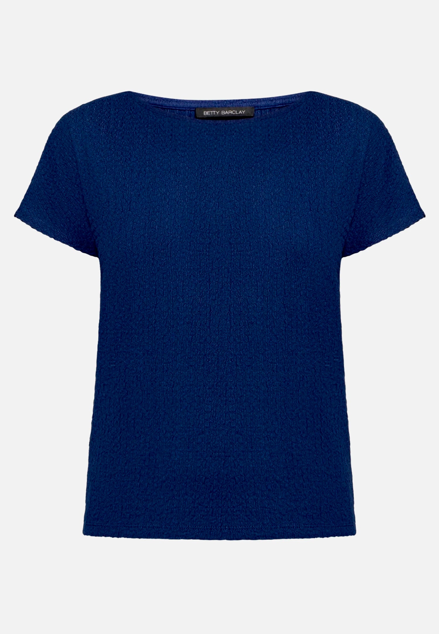 Betty Barclay Ocean Cavern Women Textured Shirt with Boat Neck SKU: 2748-1821_8359 Image 04