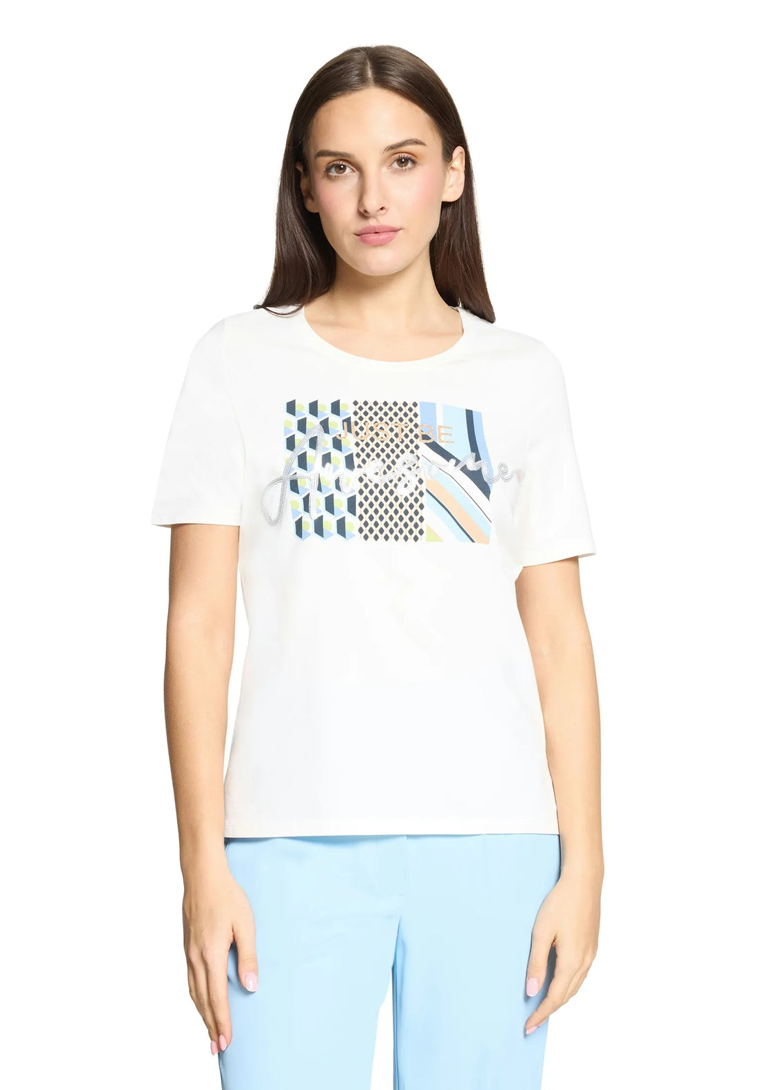 Betty Barclay Patch Cream/Green Women Shirt Short 1/2 Sleeve SKU: 2753-1092_1951 Image 01