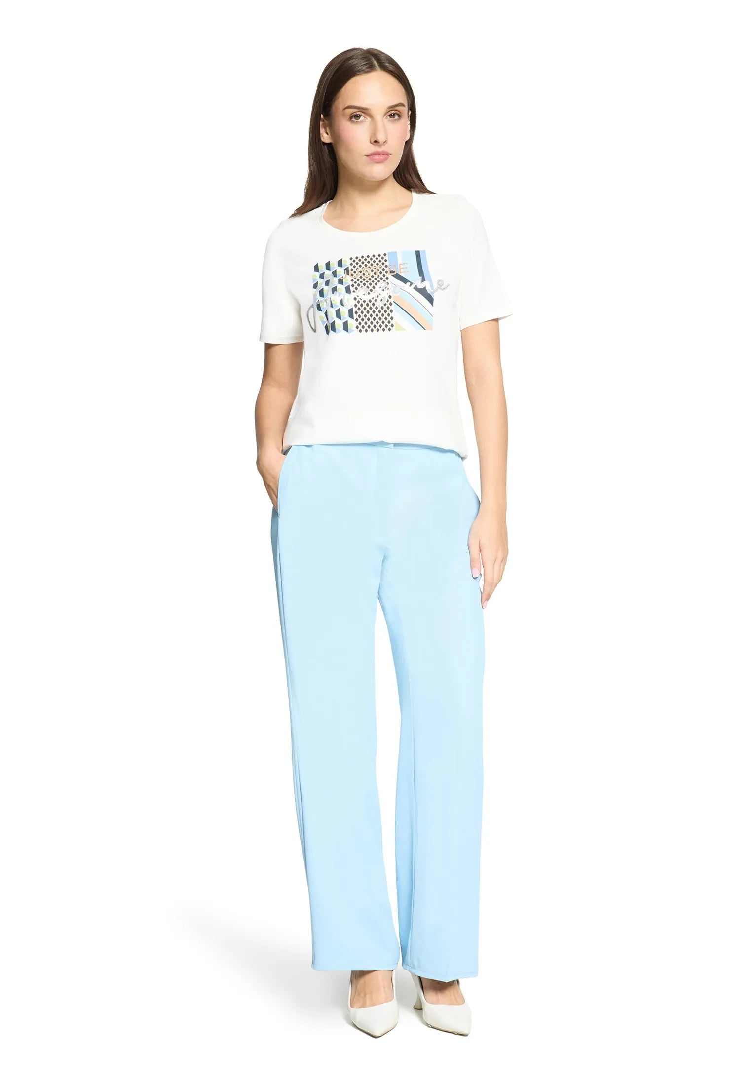 Betty Barclay Patch Cream/Green Women Shirt Short 1/2 Sleeve SKU: 2753-1092_1951 Image 03
