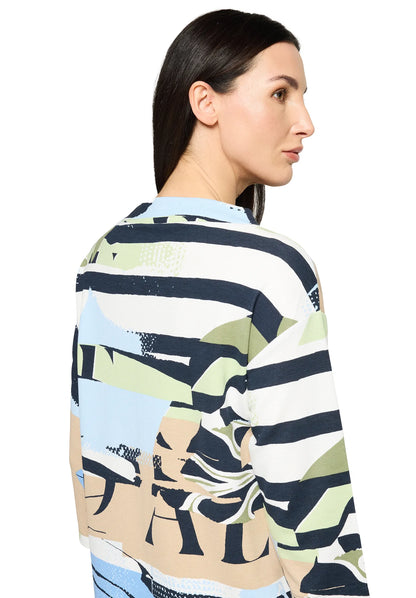 Betty Barclay Blue/Beige Women Sweat Short 3/4 Sleeve SKU: 2757-1815_8872 Image 08