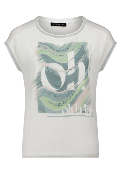 Betty Barclay Patch Cream/Green Women Shirt Short 1/2 Sleeve SKU: 2770-2063_1951 Image 04