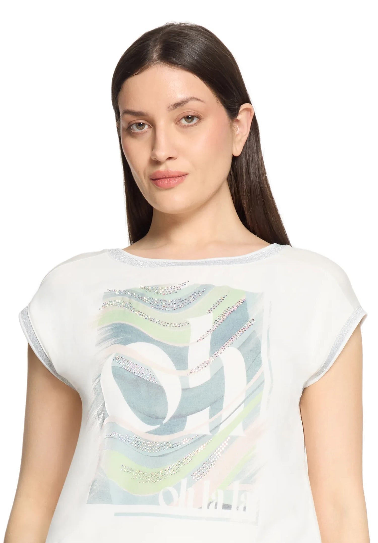 Betty Barclay Patch Cream/Green Women Shirt Short 1/2 Sleeve SKU: 2770-2063_1951 Image 06