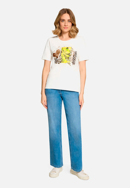 Betty Barclay Patch Creme/Yellow Women Basic Shirt with Print SKU: 2795-1092_1921 Image 02