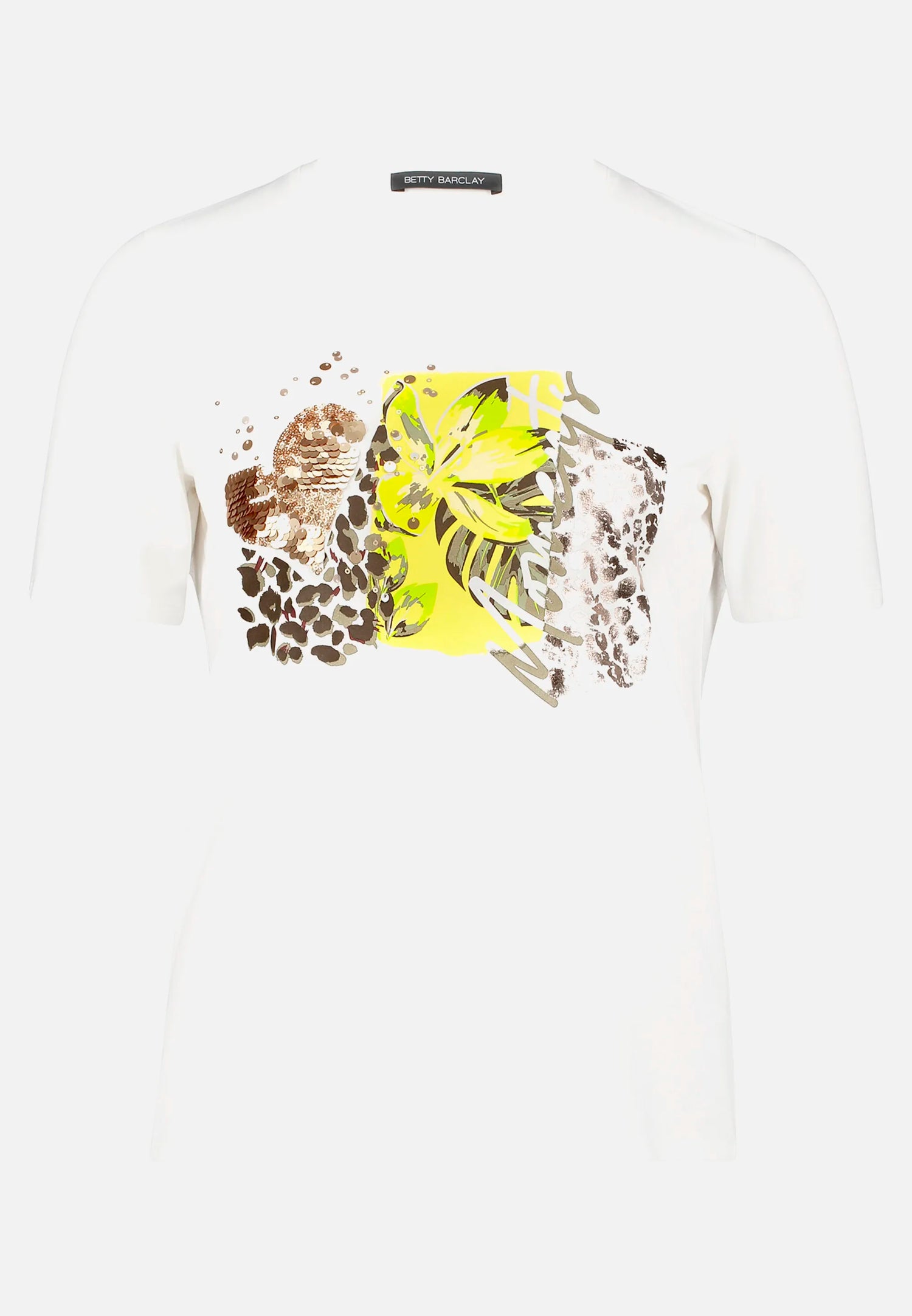Betty Barclay Patch Creme/Yellow Women Basic Shirt with Print SKU: 2795-1092_1921 Image 04
