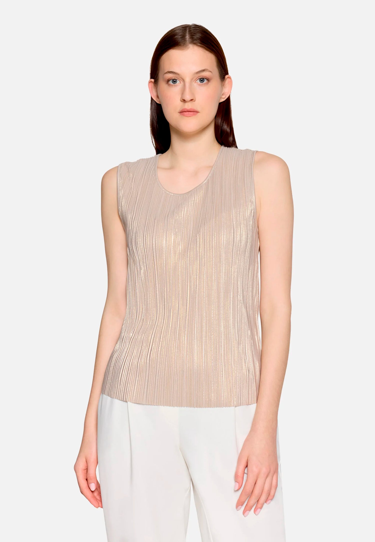 Betty Barclay Light Beige Women Casual Shirt with a Glossy Effect SKU: 2802-1938_9106 Image 01