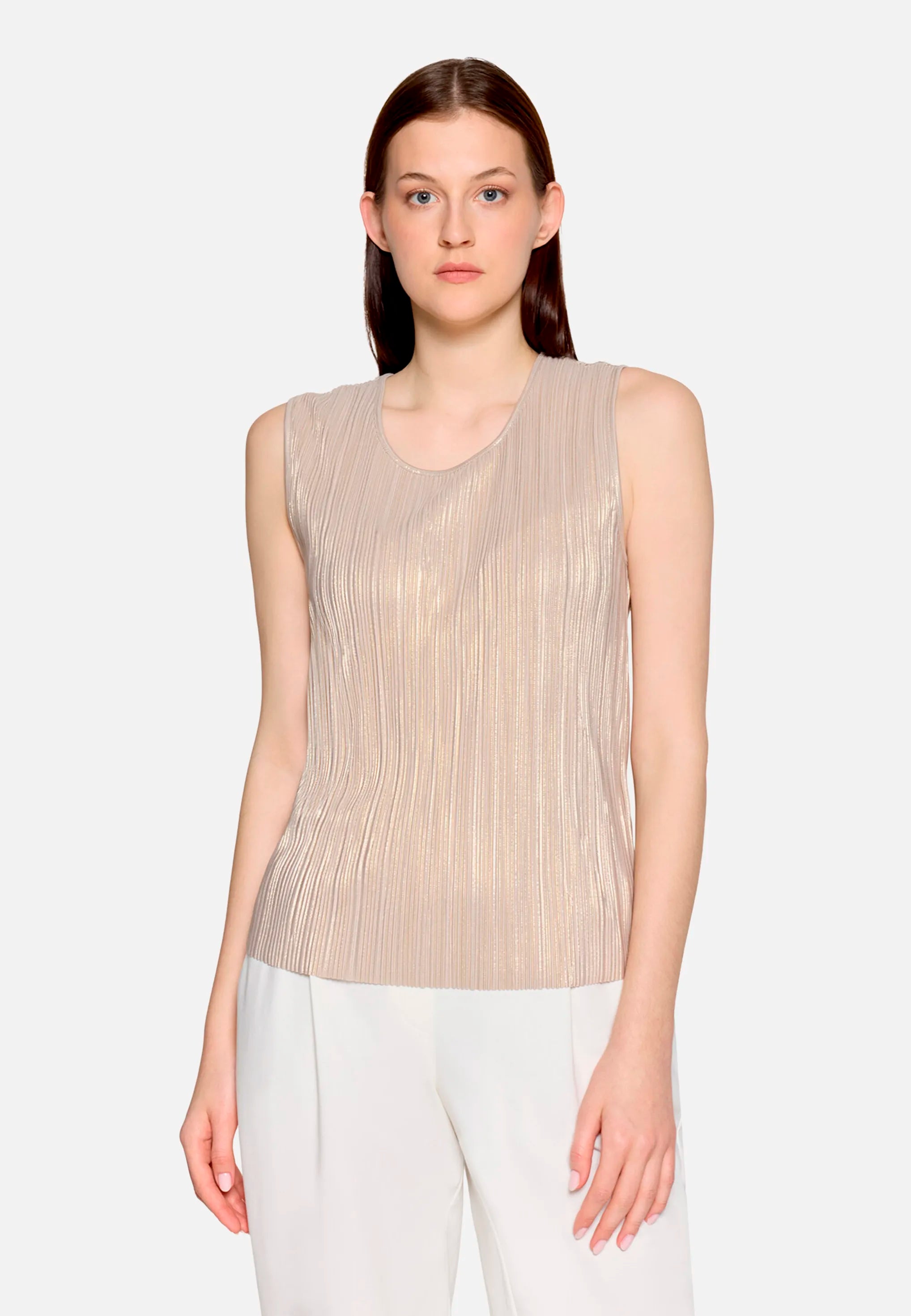 Betty Barclay Light Beige Women Casual Shirt with a Glossy Effect SKU: 2802-1938_9106 Image 01