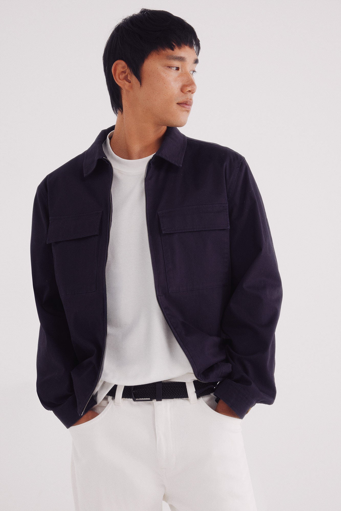 Springfield_Blue_Cotton Overshirt_2832248_11_01