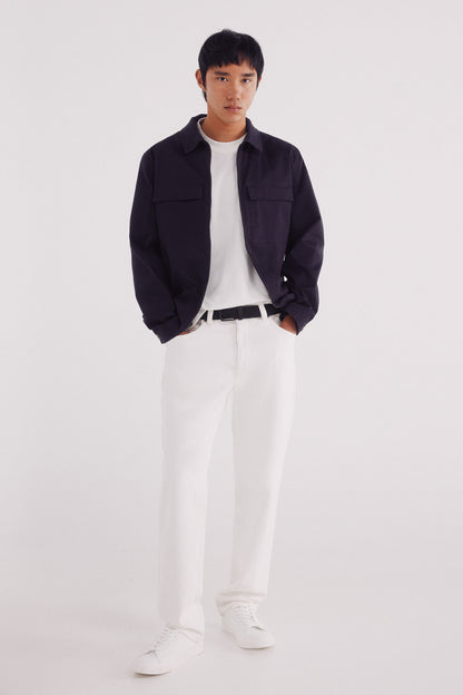 Springfield_Blue_Cotton Overshirt_2832248_11_07