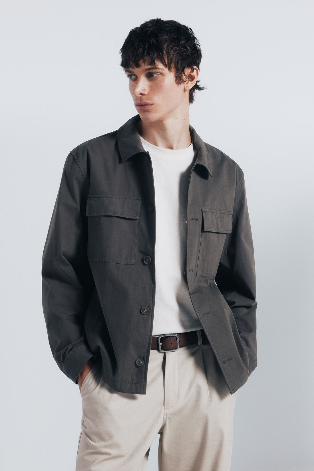 Springfield_Green_Cotton Overshirt_2832249_91_01