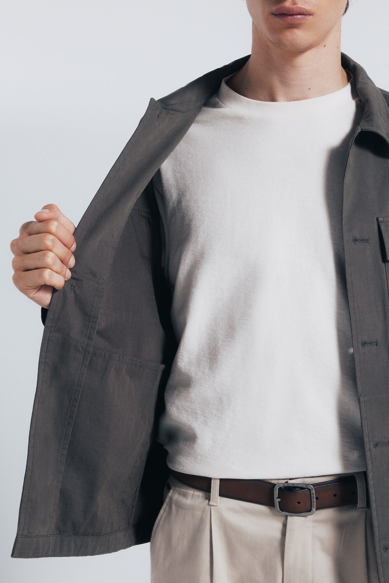 Springfield_Green_Cotton Overshirt_2832249_91_03