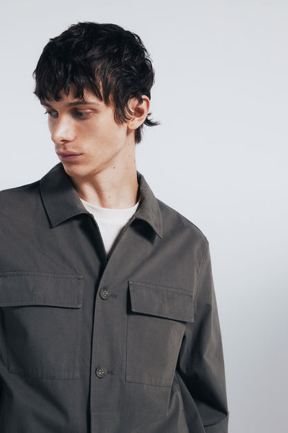 Springfield_Green_Cotton Overshirt_2832249_91_05