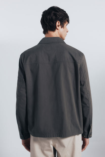 Springfield_Green_Cotton Overshirt_2832249_91_07