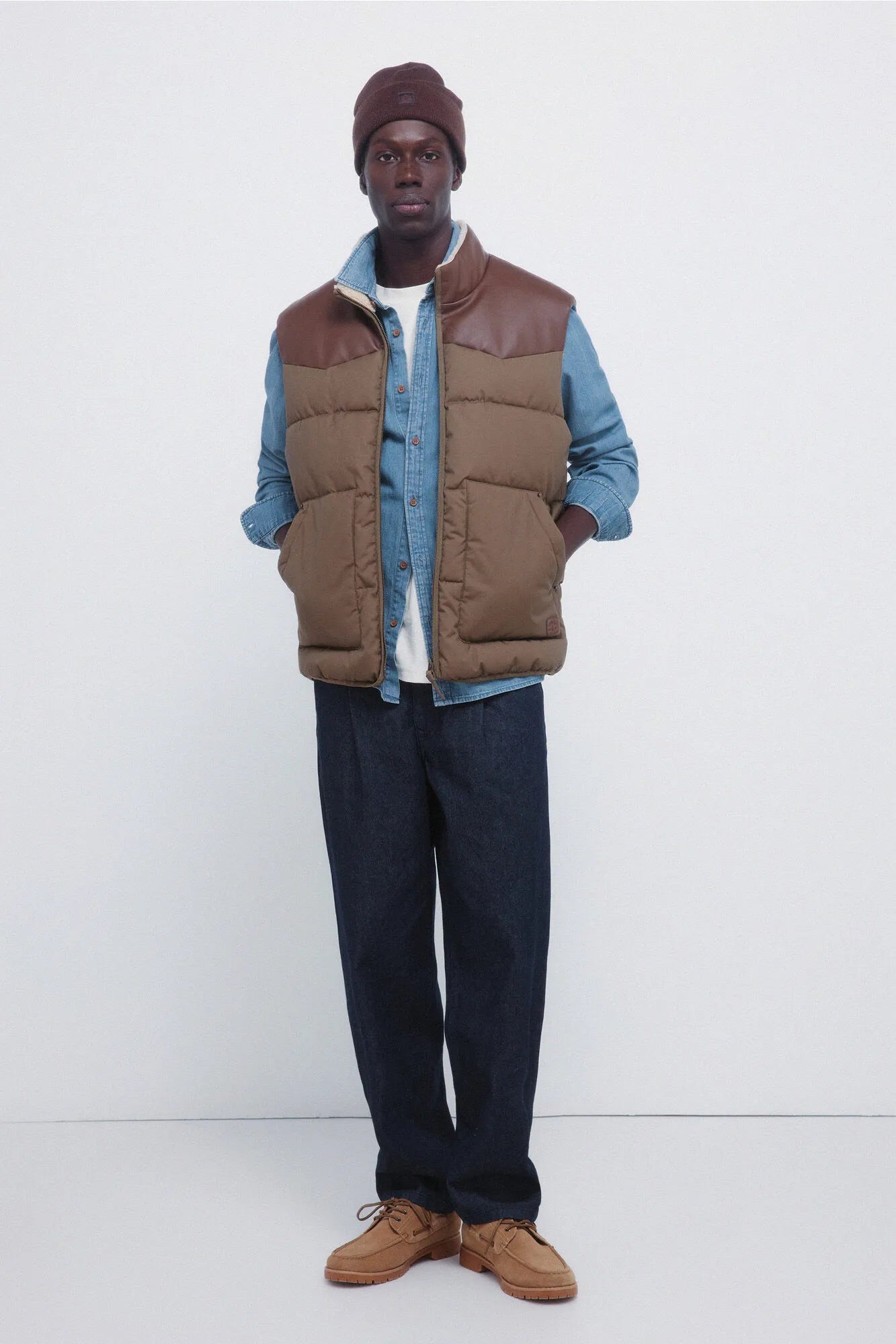 Springfield_0_Contrast Puffer Gilet_2832265_90_03