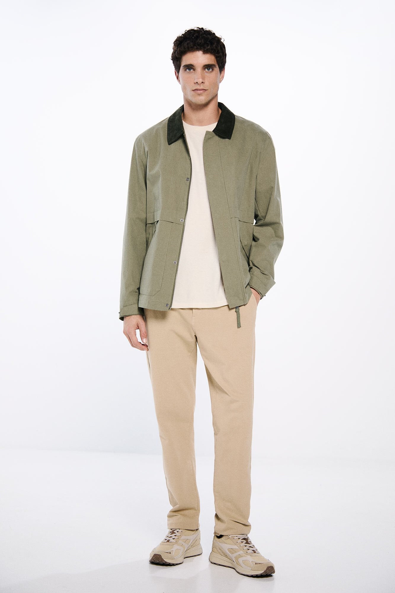 Springfield_Corduroy Neck Short Parka_2839443_91_03