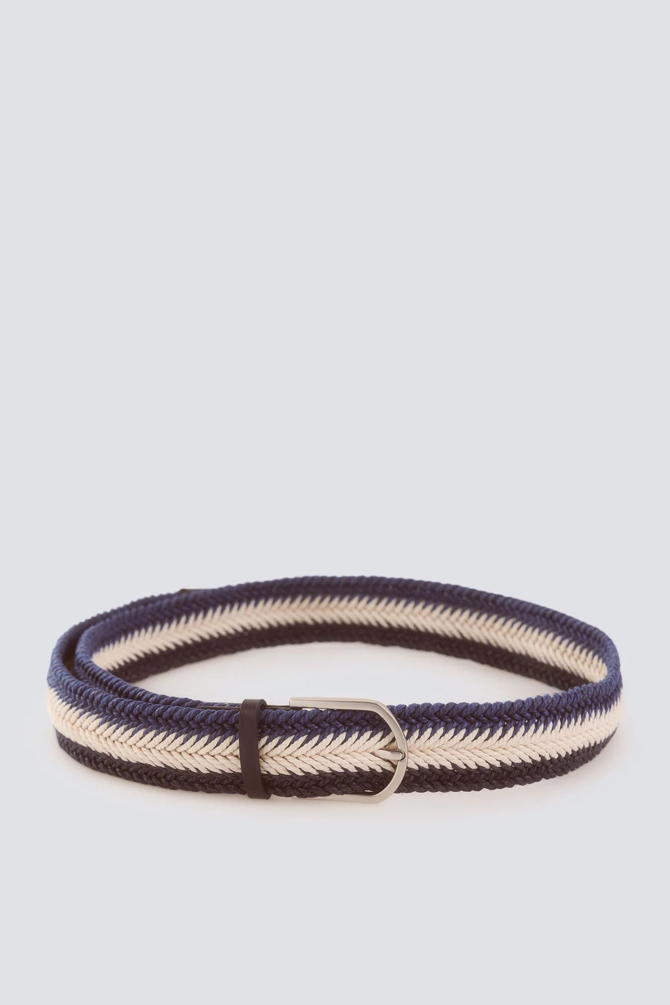 Springfield Blue Men Herringbone Braided Belt SKU: 2863261_11 Image 01